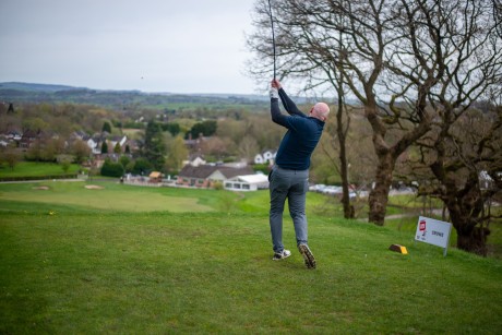 Tee off for the 18th hole