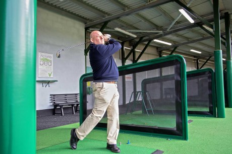 Kevin Beattie on the driving range